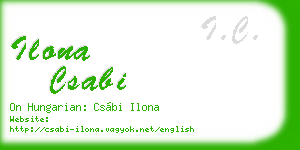 ilona csabi business card